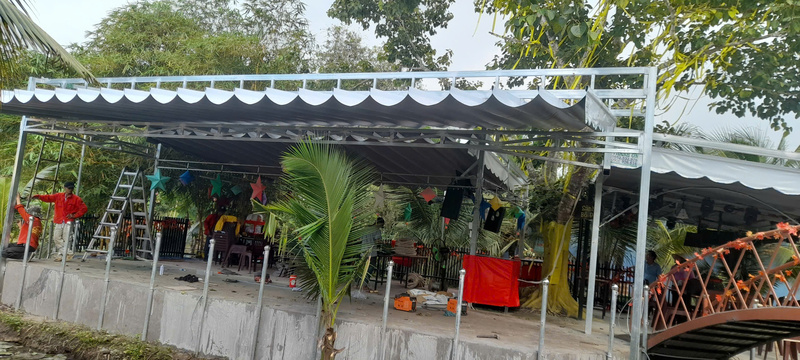 Thi công lắp đặt mái che Huy Hoàng